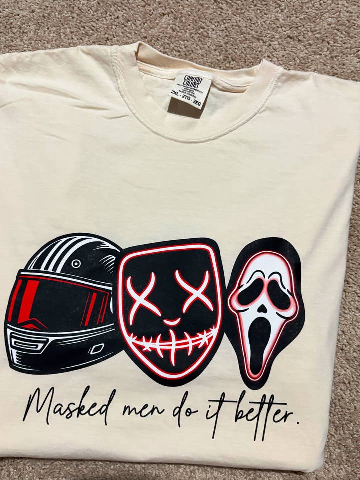 Camiseta de Hombres Enmascarados para venta al por mayor de Modern Misfit Boutique