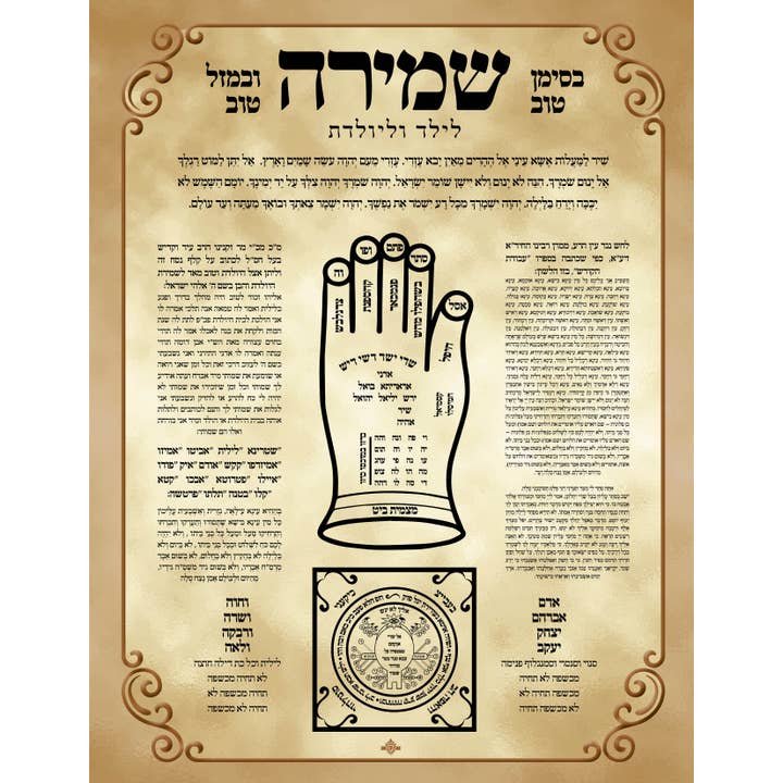 Pakke med 4 Shmirah L'Yoledes Medium 5,5x8 - 4 i pakken for engroshandel hos A&M Judaica And Gifts