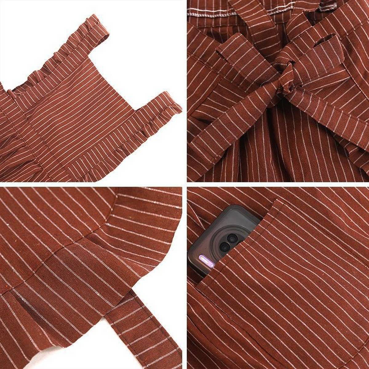 ACCITY - Wholesale Apron - CUTE BREATHABLE STRAP STRIPED PRINCESS APRON_CWMM20465