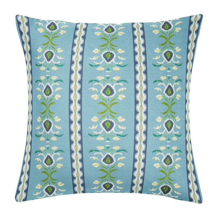 Rosemary Stripe French Blue Decorative Pillow for wholesale by Laura Park Designs