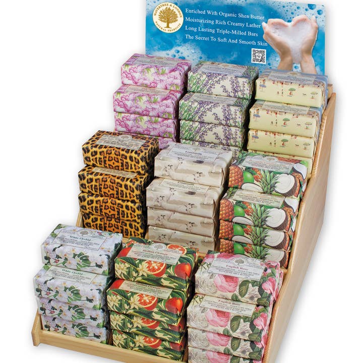 Wavertree & London - Wholesale Retailer Display - Beauty & Wellness - 3 Shelf Soap Display (EMPTY) - Wavertree & London