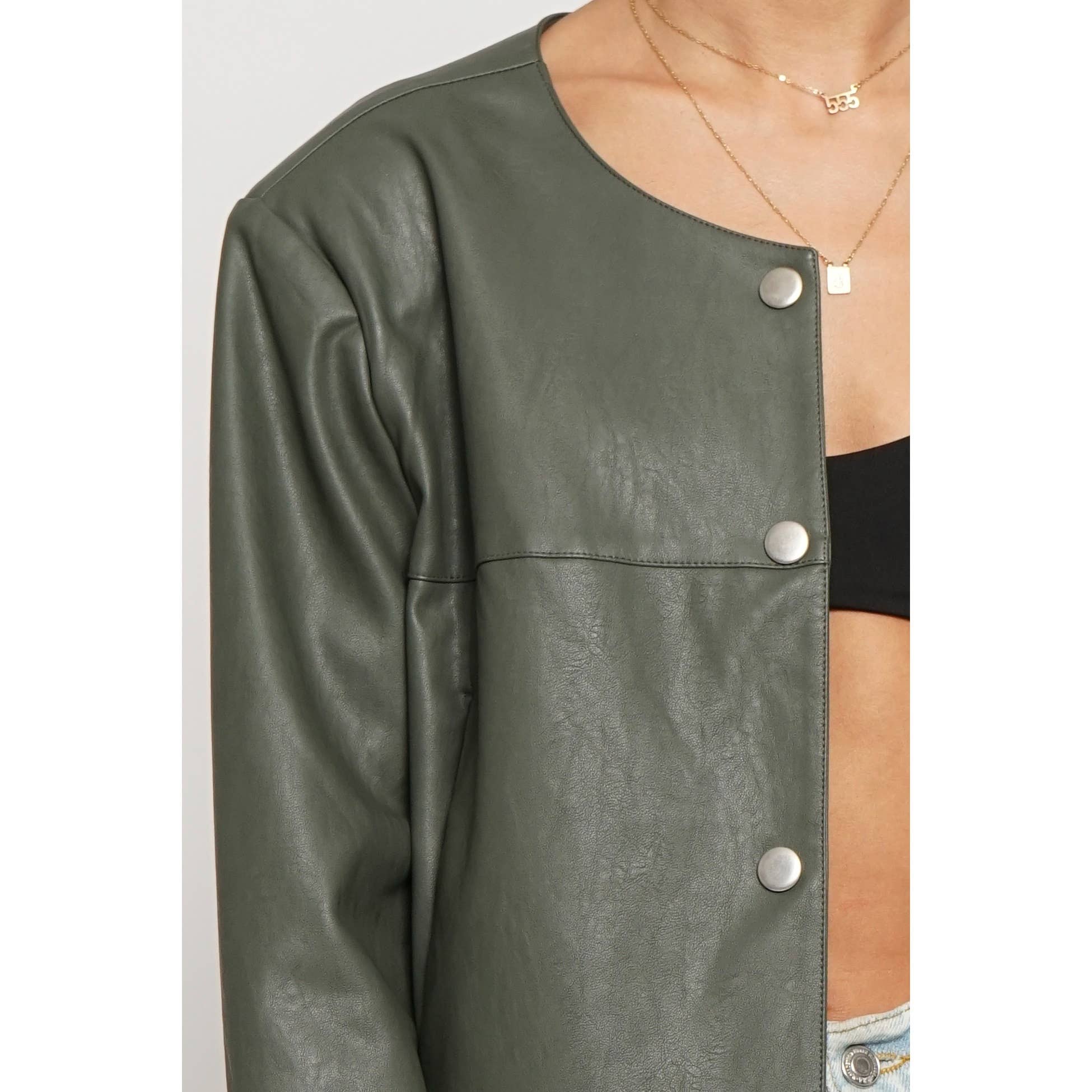 Sans Souci – Engroshandel Motorcykeljakke - Dame – KORT JAKKE I IMITERET LÆDER11