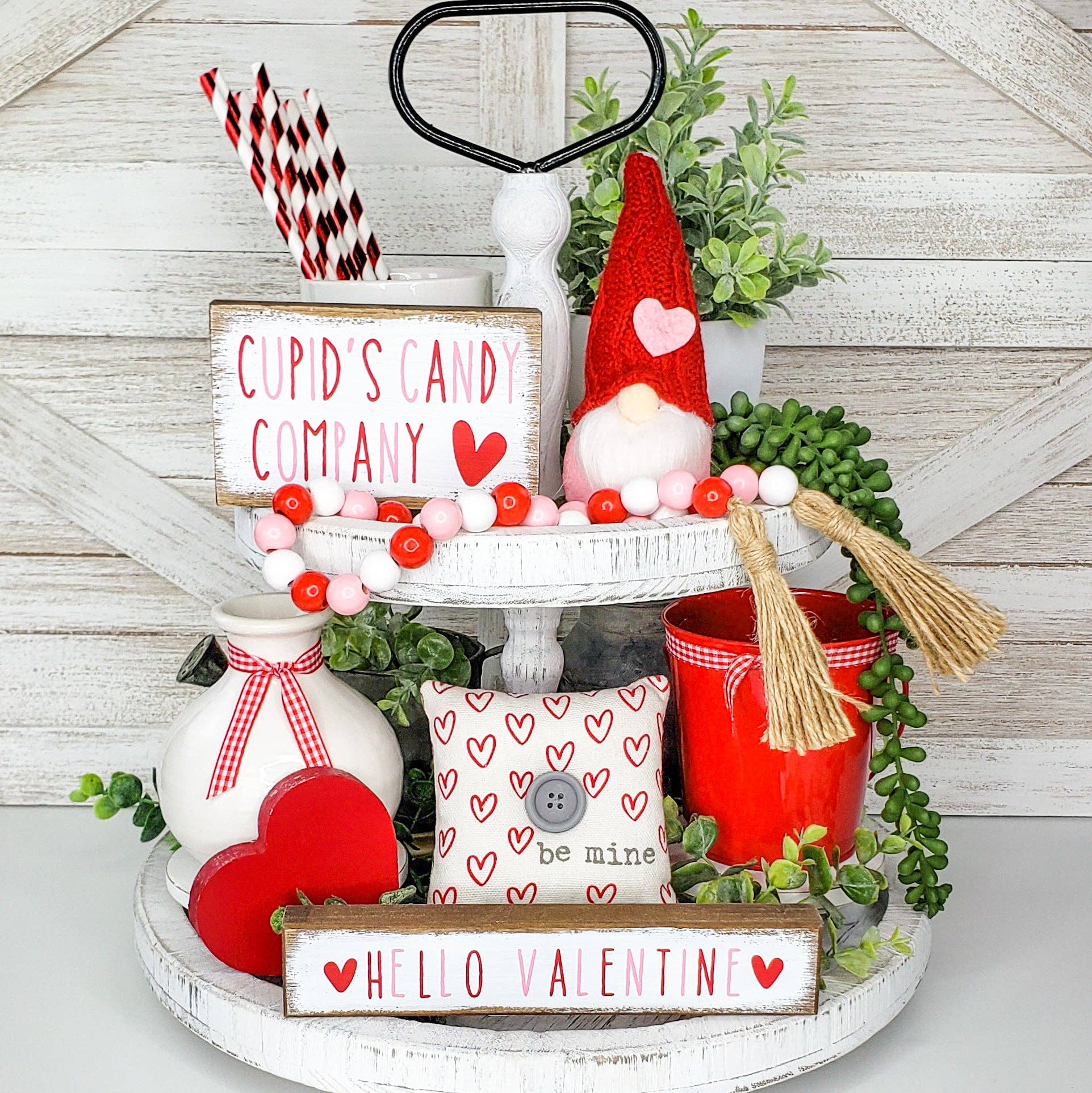 Liz + Ivy - Wholesale Decorative Tray - Valentine & St. Patrick's Day Combo Tiered Tray Bundle1