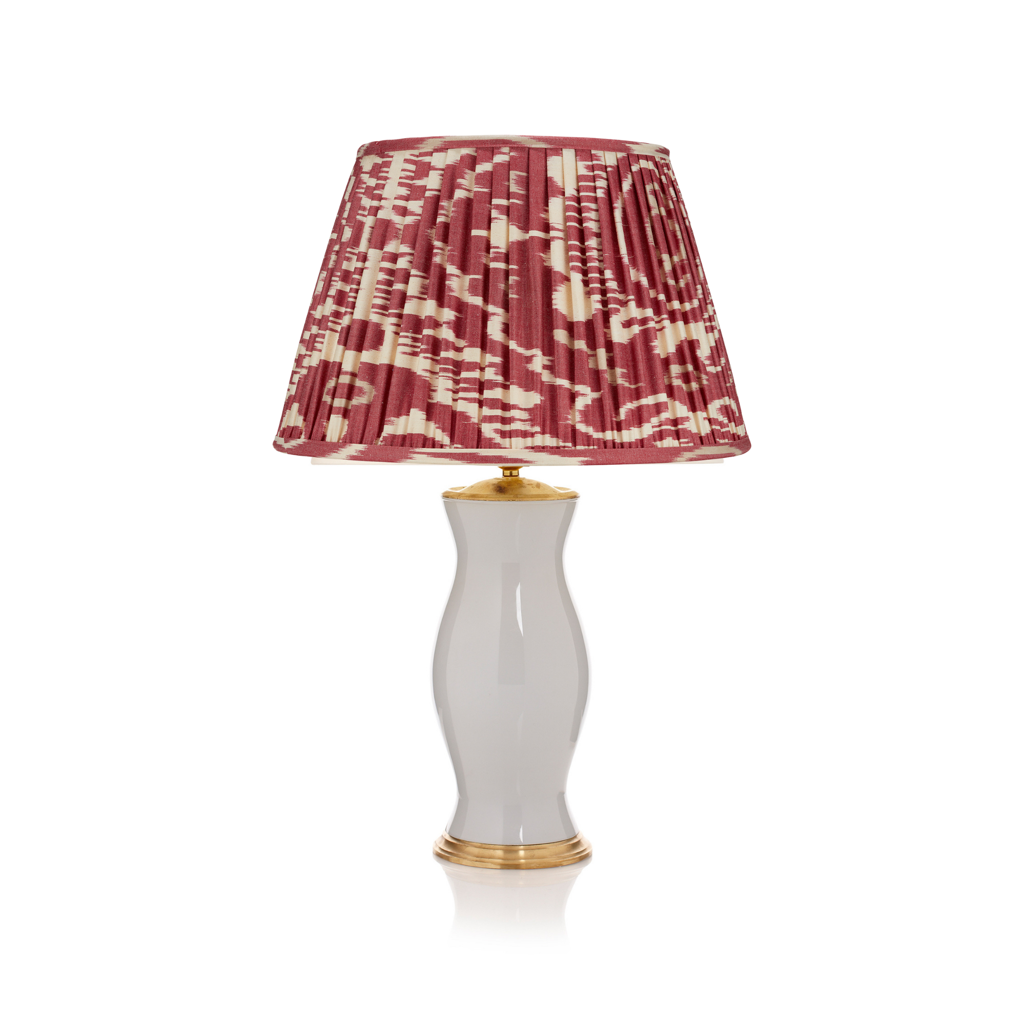 Rosanna Lonsdale - Wholesale Lamp Shade - BURNT RED AND CREAM IKAT LAMPSHADE18