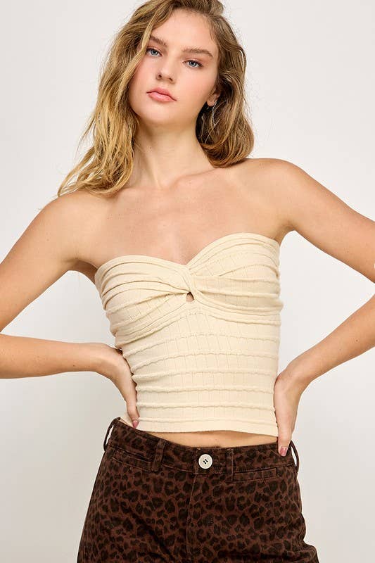 Miss Love - Wholesale Knit Top - Women's - Twist Front Sweater Tube Top22