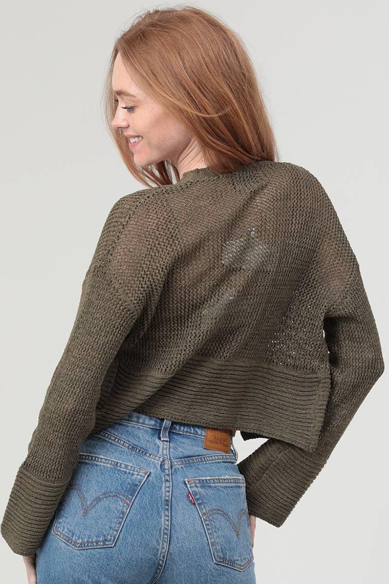 ANGIE - Wholesale Cardigan - Women's - XHS24-ASIS LIGHT WEIGHT OPEN KNIT CARDIGAN SWEATER14