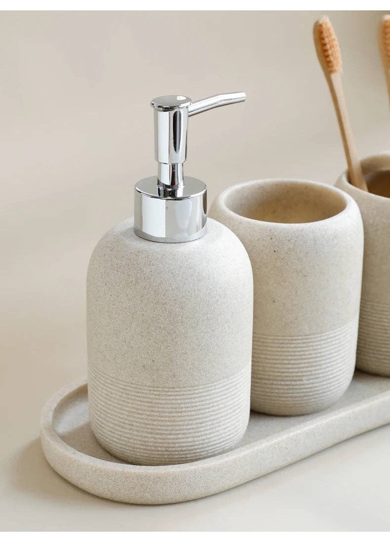 Beige 5Pcs Bathroom Accessories set for wholesale on Faire10