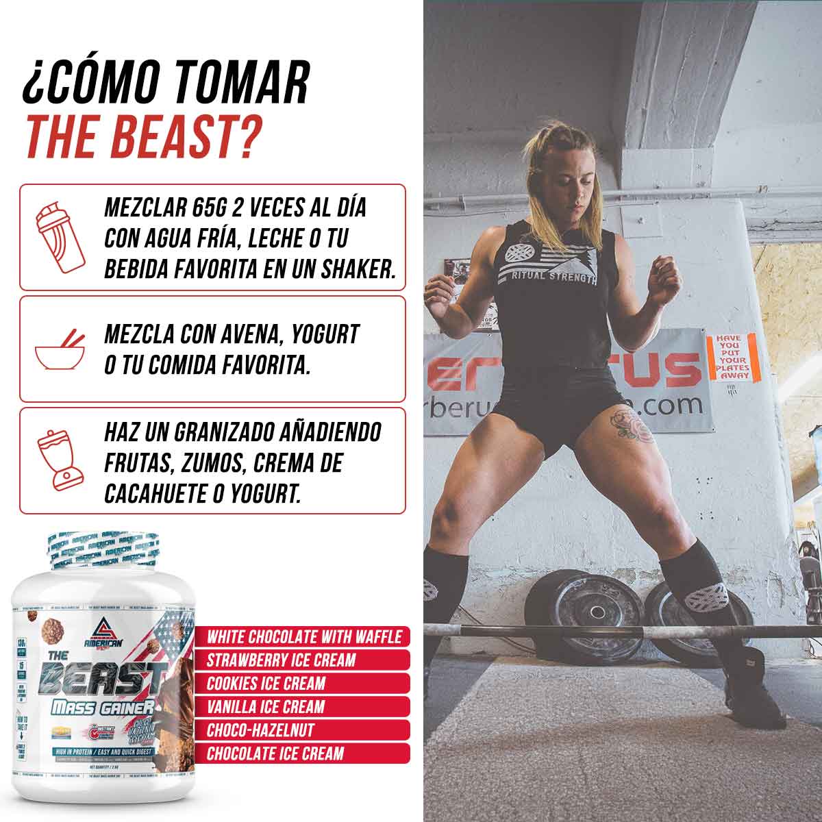 AMERICAN SUPLEMENT S.L. - Venta al por mayor Proteínas y superalimentos en polvo - American Suplement | The Beast Mass Gainer 2 kg10