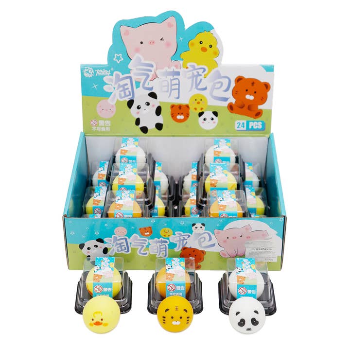 Cap Zone - Wholesale Knijpbal - Kinderen en baby - Zodiac Animal Fluffy Slime Squishy Ball 24 stuks