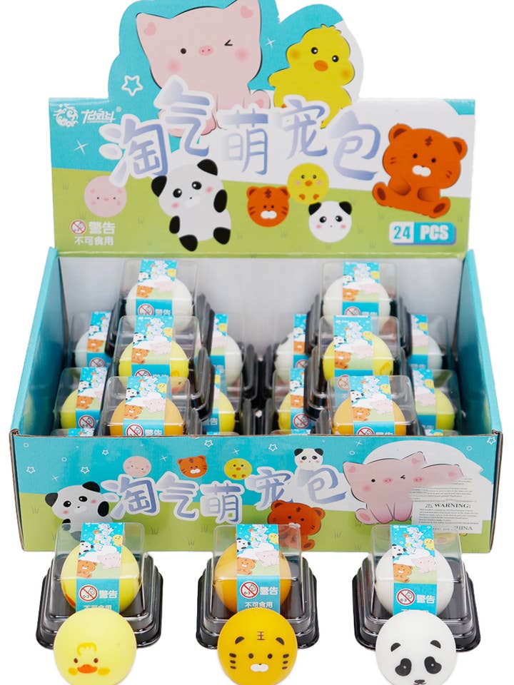 Zodiac Animal Fluffy Slime Squishy Ball 24 pcs for wholesale by Cap Zone