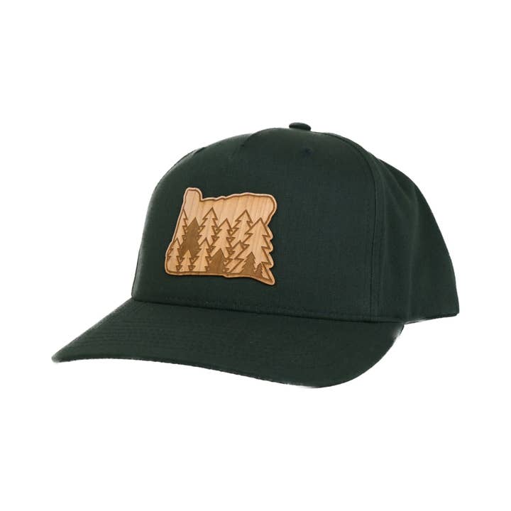 Patchmarks - Wholesale Baseball Cap - Unisex - Evergreens - Wood Patch Snapback Hat