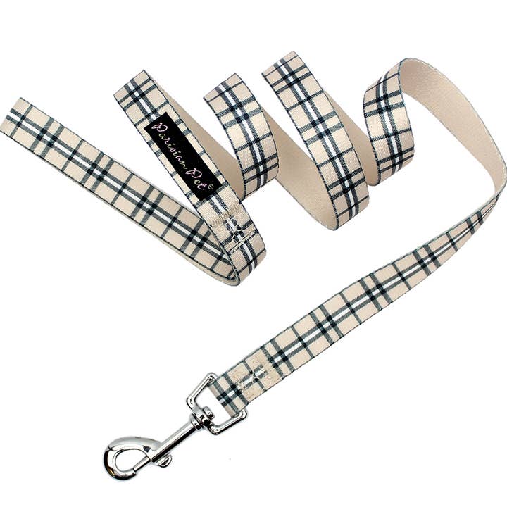 Parisian Pet® - Wholesale Pet Collar - Dog - Scottish Plaid Collar Khaki – Elegant Adjustable Collar2
