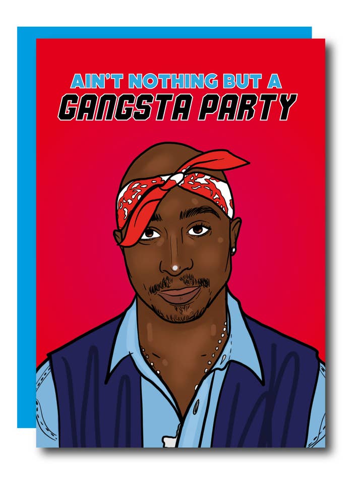 Gangsta Party Rapper Grußkarte für den Großhandel von Studio Soph (We Pay Your Import Fees - We Ship DDP)