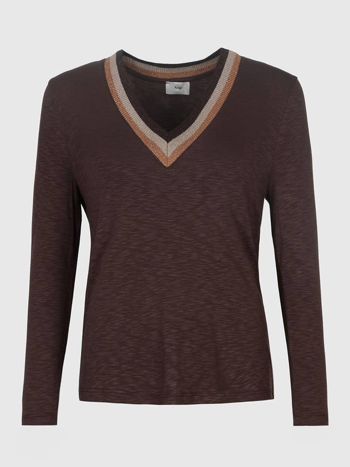 T-SHIRT TONGALI chocolate por atacado de An'ge