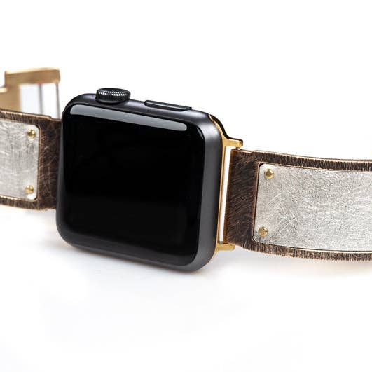 Luna Apple Watch Band in Silver - Wide for wholesale by Watchcraft
