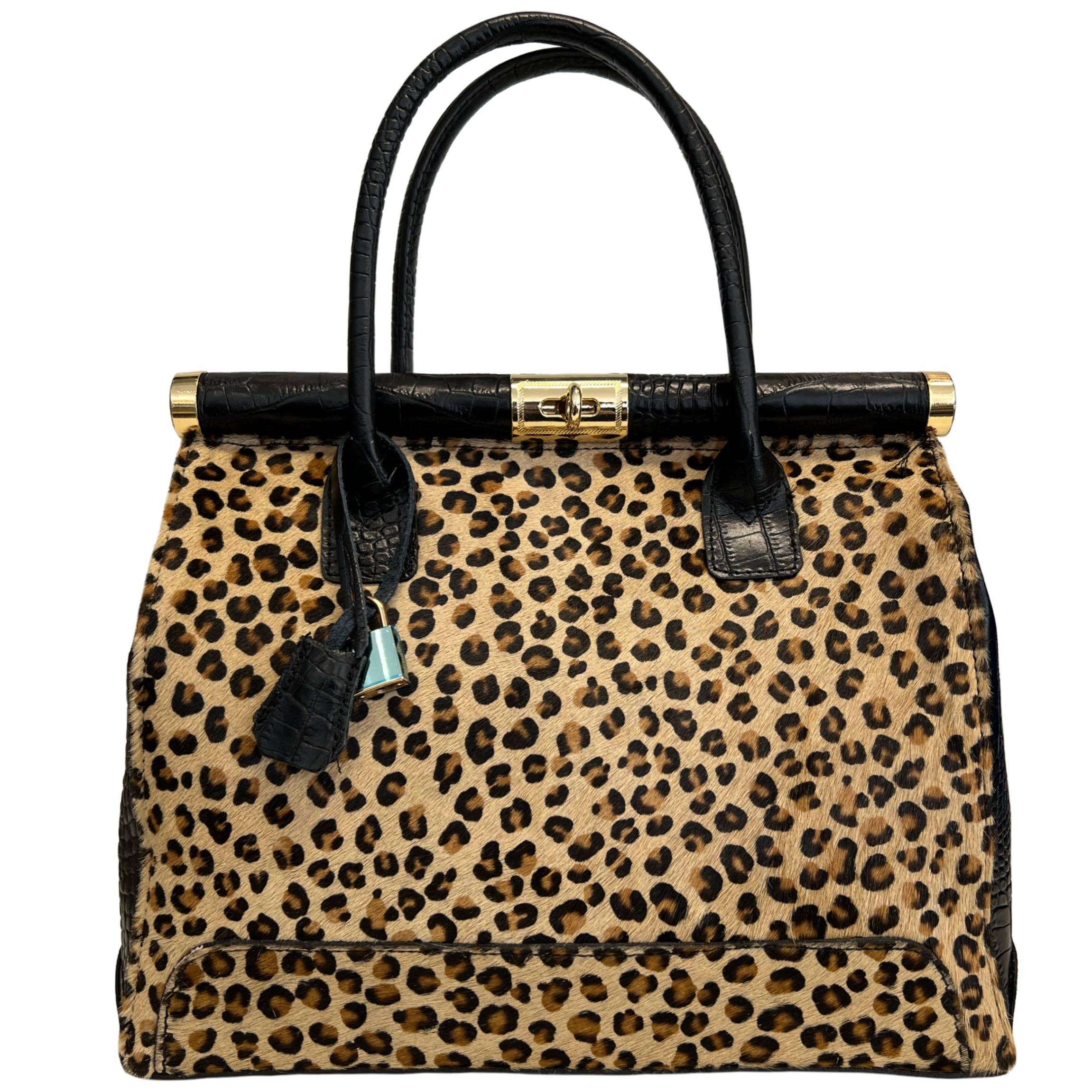 MODARNO – Engroshandel Taske med håndtag – til kvinder – Ægte håndtaske i kokoslæder med ægte ponyhår - model Firenze10