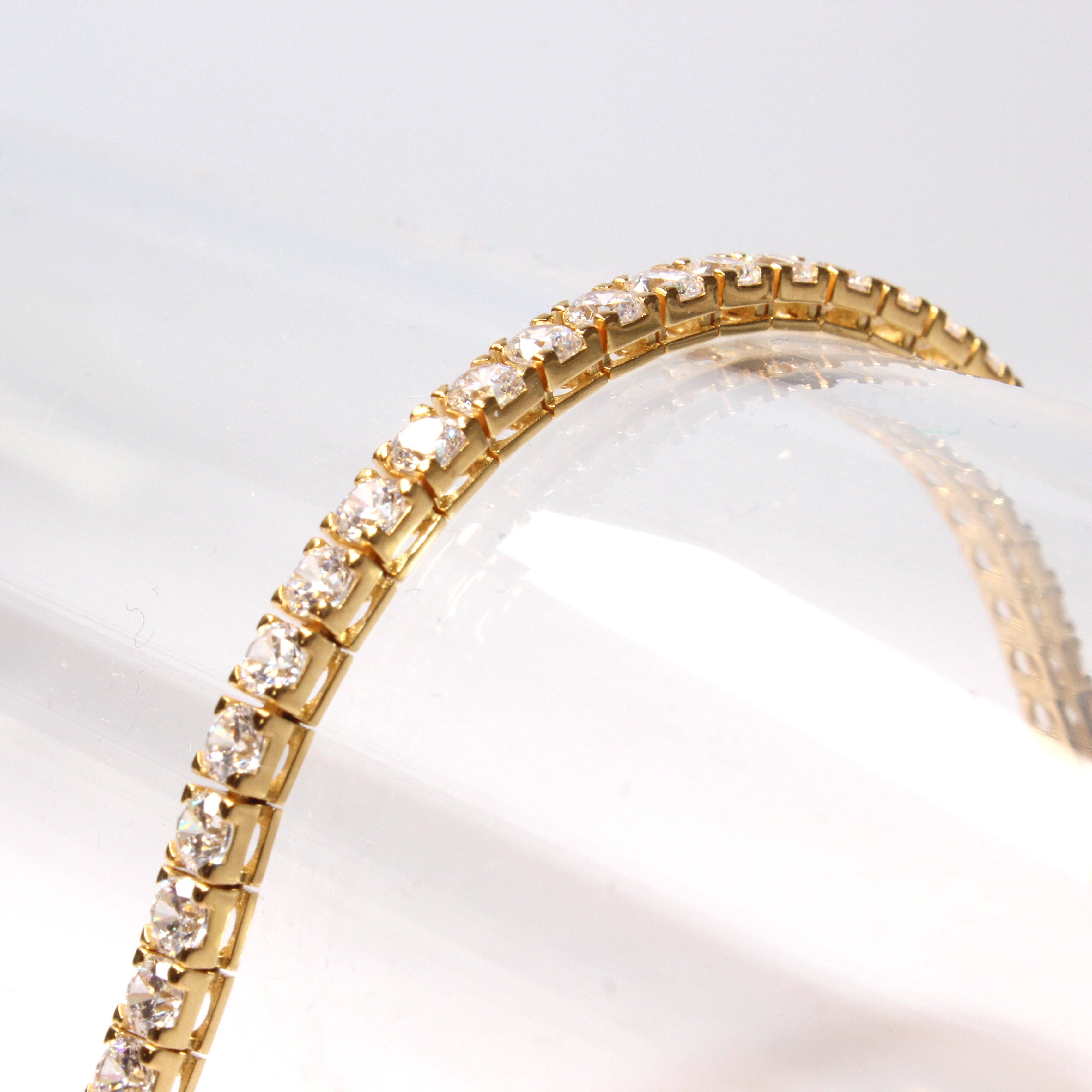 Alta Gioielli - Wholesale Tennis Bracelet - Handmade Tennis Bracelet in 925 Silver - White Stones1