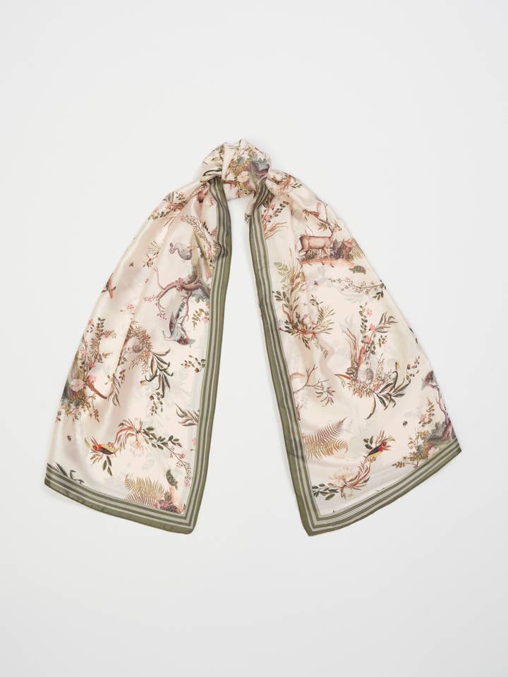 FABLE Wonderland Toile Silky Scarf for wholesale by Fable England