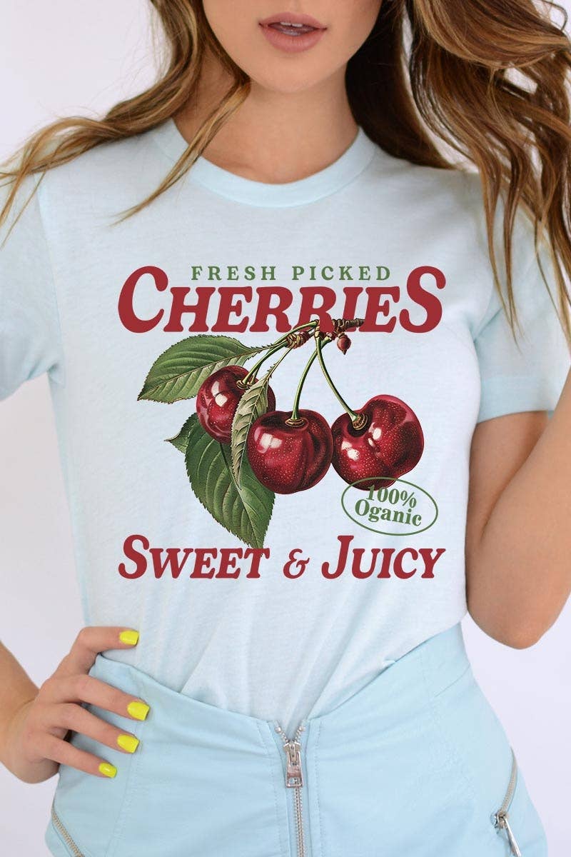 COLORBEAR - Wholesale T-Shirt (Graphic) - Women's - Fresh Picked Cherries Graphic Tee6