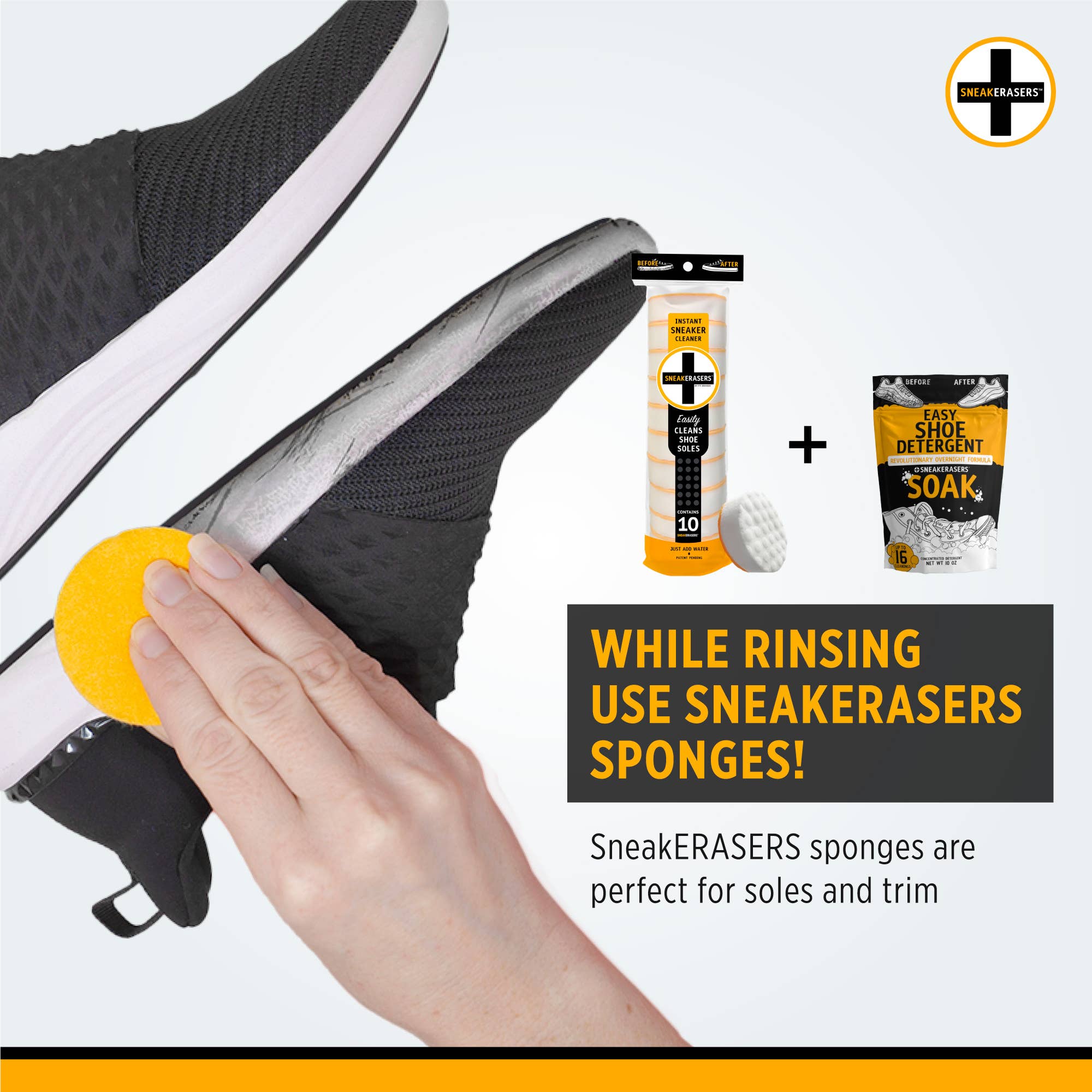 SneakERASERS - Wholesale Shoe Care Kits & Sets - SneakERASERS Soak - Easy Sneaker Detergent8