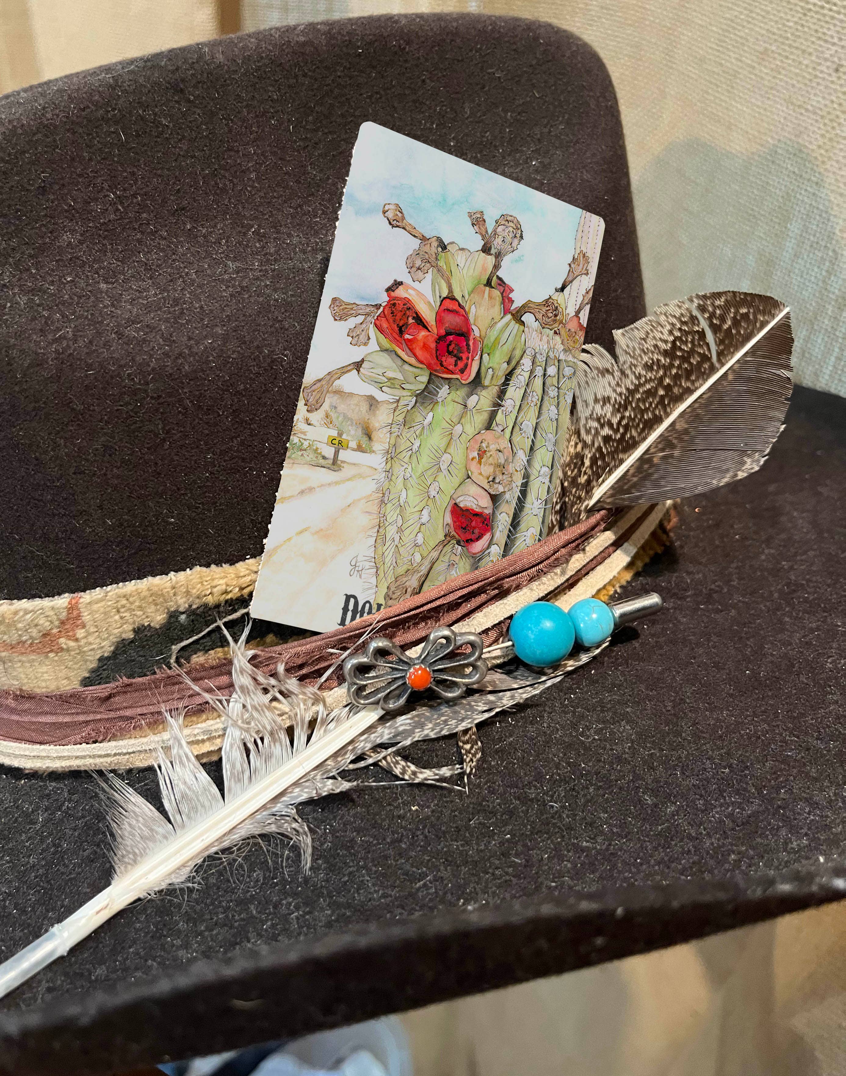 DOLLY ESTELLE - Wholesale Hat Accessory - Women's - Leather Hat Card - Country Roads4