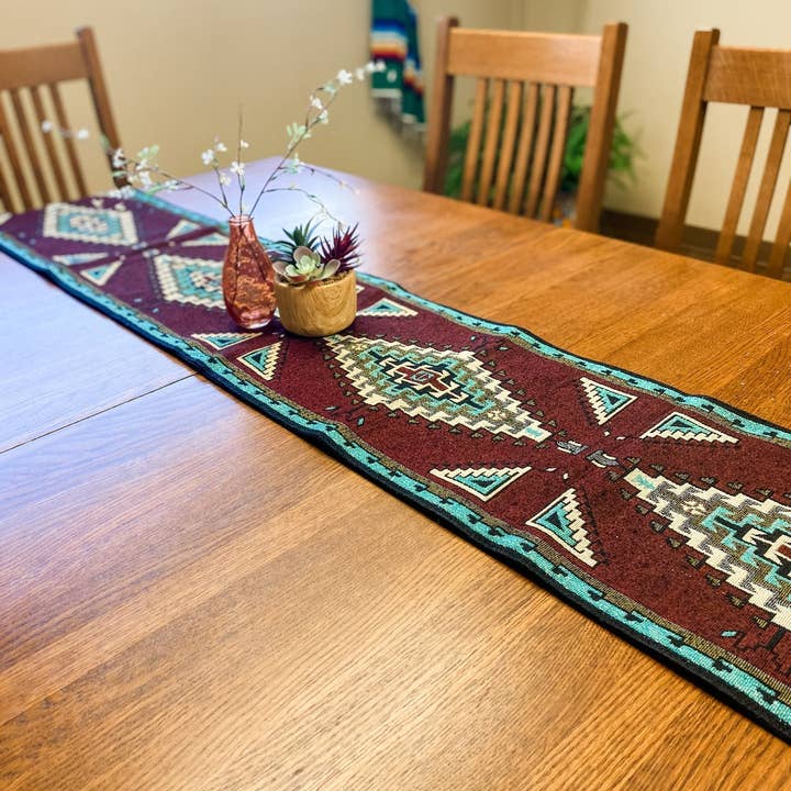 El Paso Saddleblanket - Wholesale Table Runner - Southwest Jacquard Table Runner #1