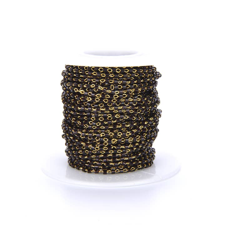 Beads Creation – wholesale Beads – Japanese Seed Bead Crystal Beaded Chain by Foot, CH0494