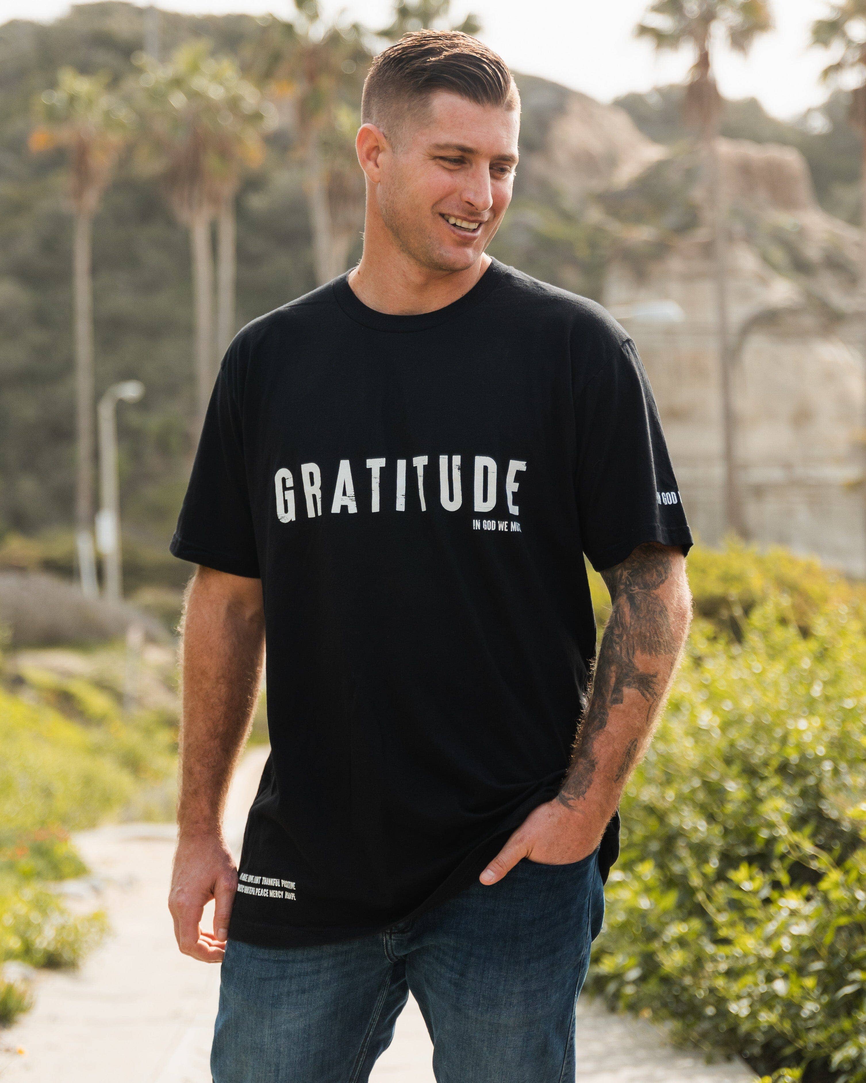 In God We Must - Wholesale Screen Printed T-Shirt - Men's - Gratitude Black Tee7