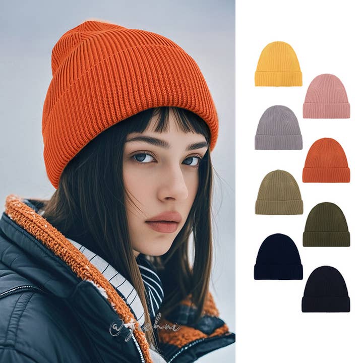 Colorblock Knitted Hat Bowler Hat for wholesale by MKS America