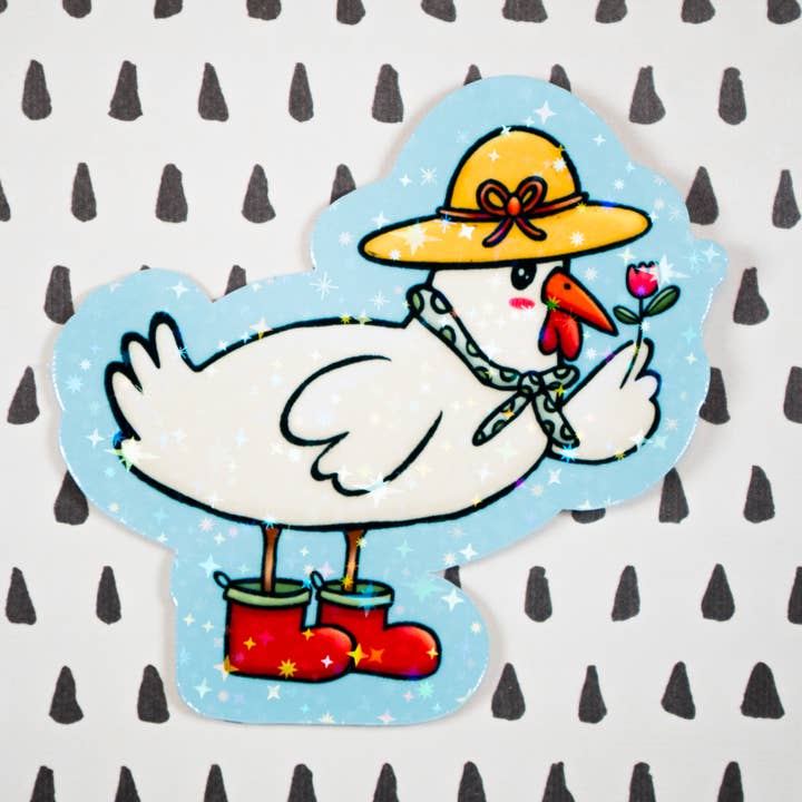 Eerie Cat - Wholesale Sticker - Cottagecore Chicken Vinyl Sticker | Waterproof Sticker