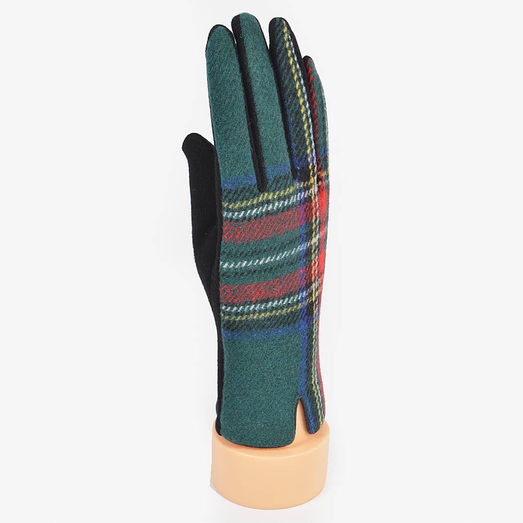 3AM BY H&D ACCESSORIES – Engroshandel Handsker - Dame – Plaid Mønster Handsker6