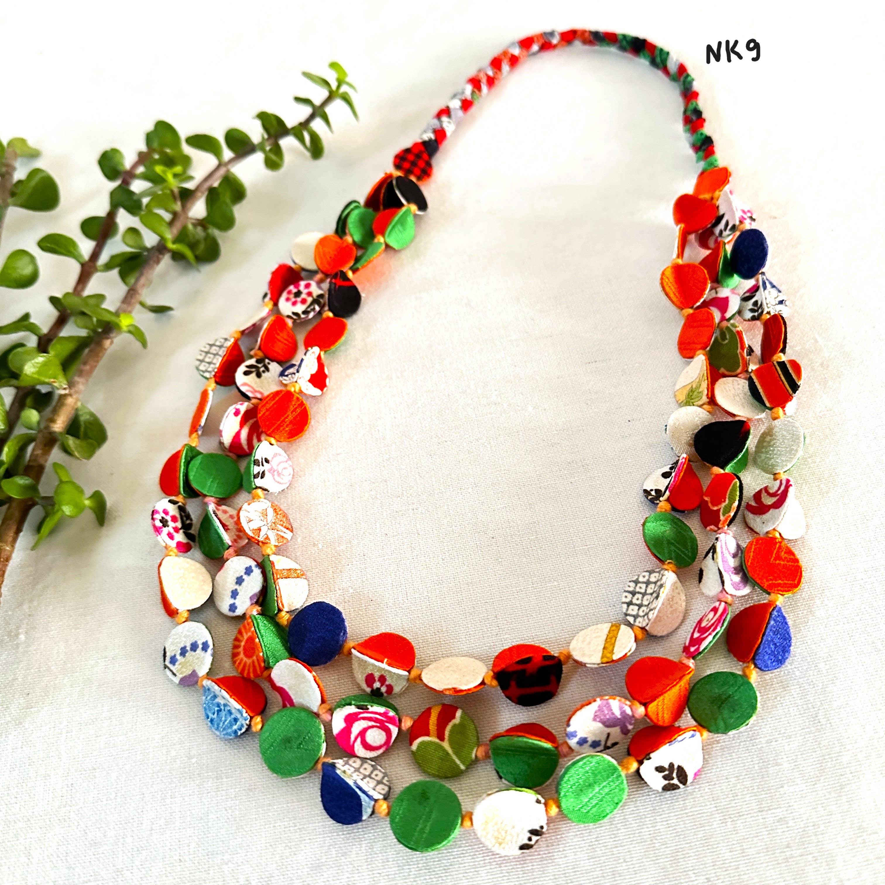 Sophie Silks - Vente Colliers plastrons - Collier kimono en corde à trois brins9