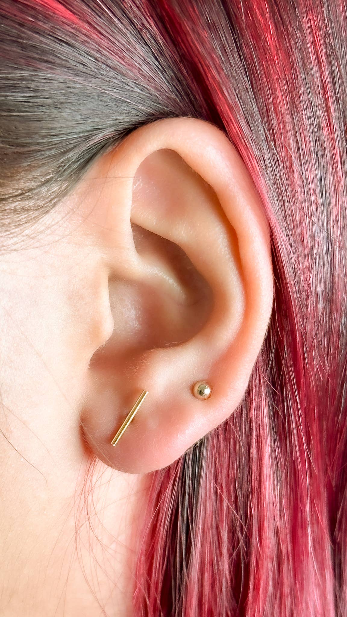 Wholesale 14k Gold Filled Minimalist Bar Stud Earrings for your