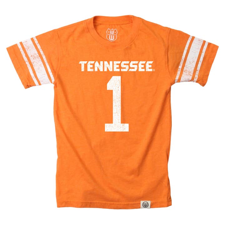 Tennessee Volunteers Youth Blended Sleeve Stripe Tee for wholesale by Wes and Willy