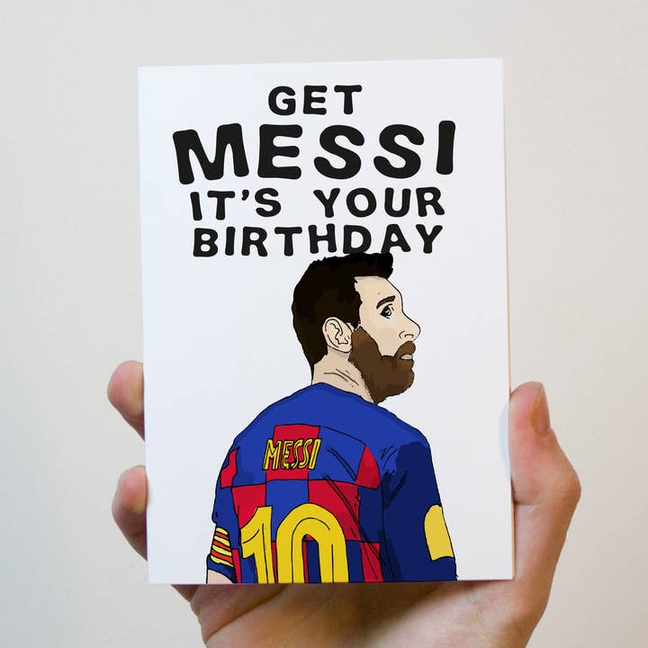 Messi födelsedagskort för wholesale av Freckle and Specs