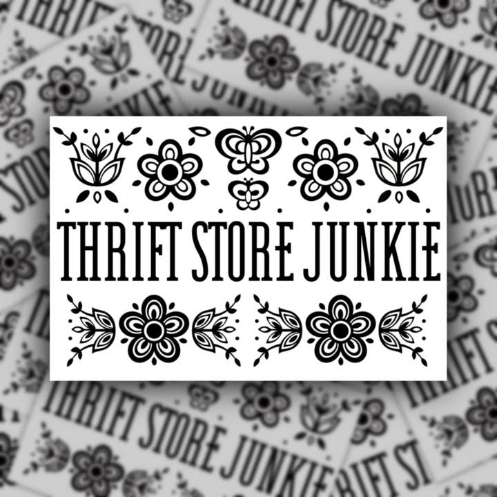 Sage and Virgo - Wholesale Sticker - Thrift store junkie, retro collectible design sticker