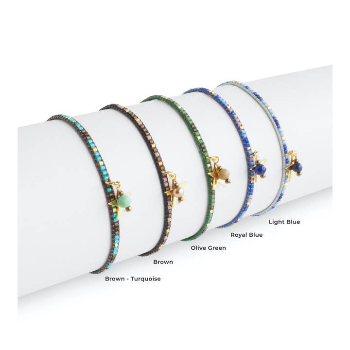 Makarla - Handmade Colombian Jewelry - Wholesale Beaded Bracelet - Women's Miyuki Star Charm Bracelet | Gift for Women