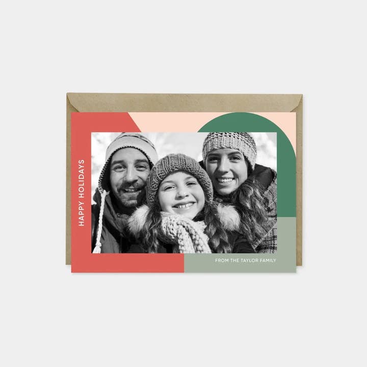 Big Geo Holiday Photo Card XVIII for wholesale by The Design Craft