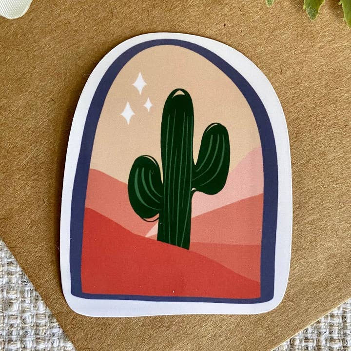 Desert Cactus Sticker for wholesale by Raydiant Goods