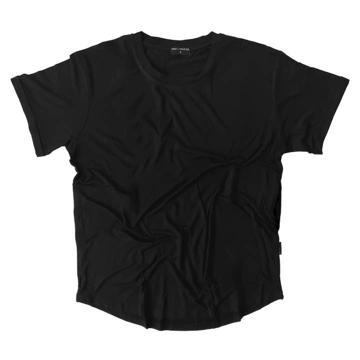 ADULT - BAMBOO BASIC TEE - BLACK for wholesale by Remi + Rae Co.