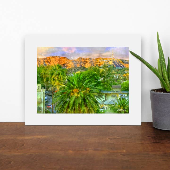 Junior Art Prints, Los Angeles CA, Hollywood, 14" x 11" for wholesale by G.O.A.T House of Creative