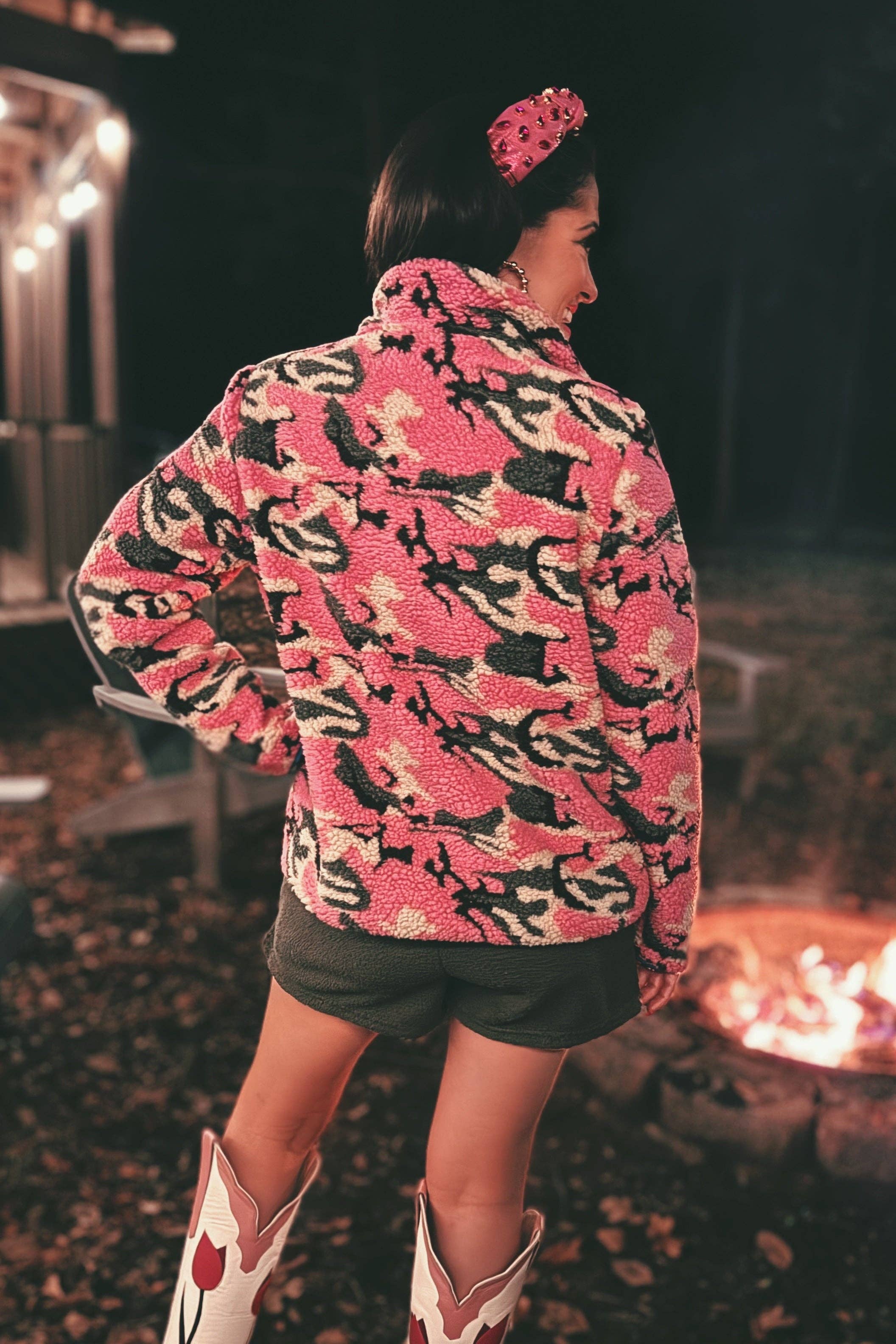 Brianna Cannon – Engroshandel Jakke - Dame – BC Pink Camo Pile Fleecejakke2