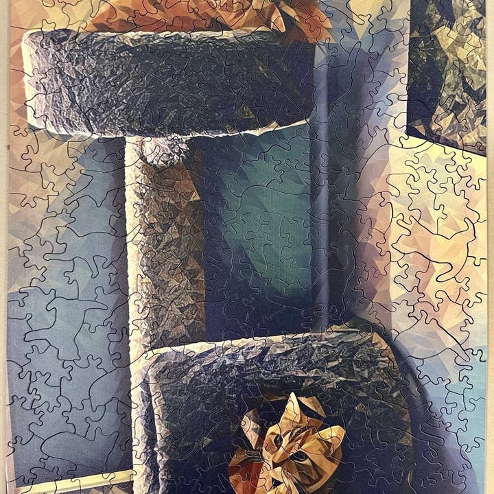 In A Flash Laser – wholesale Puzzle – Adult – Jigsaw Custom Cat Shapes Wood Photo Puzzle3