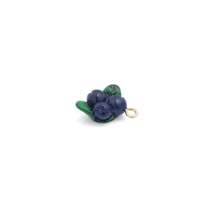 BestBeads&Beyond - Wholesale Individual Charm/Pendant - Cute Enamel Blueberry Charm Pendant, fruit charm, Sku#LK12442