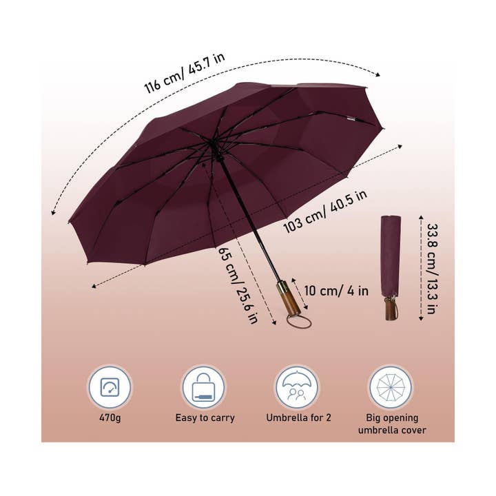 NARWEY INC - Wholesale Umbrella - Unisex - Travel Umbrella Windproof Strong With Compact Foldable32