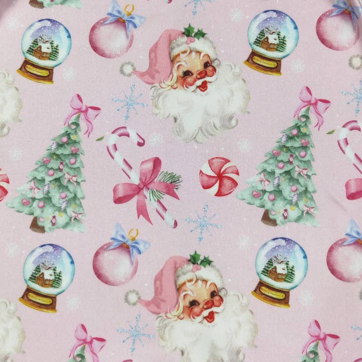 Clover Cottage - Wholesale Top & Pant Set - Kids - Snowglobe & Santa Girls Set1