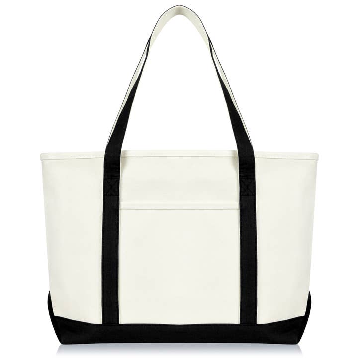 Dalix - Wholesale Grocery/Shopping Bag - DALIX 23" Premium 24 oz. Cotton Canvas Shopping Tote Bag