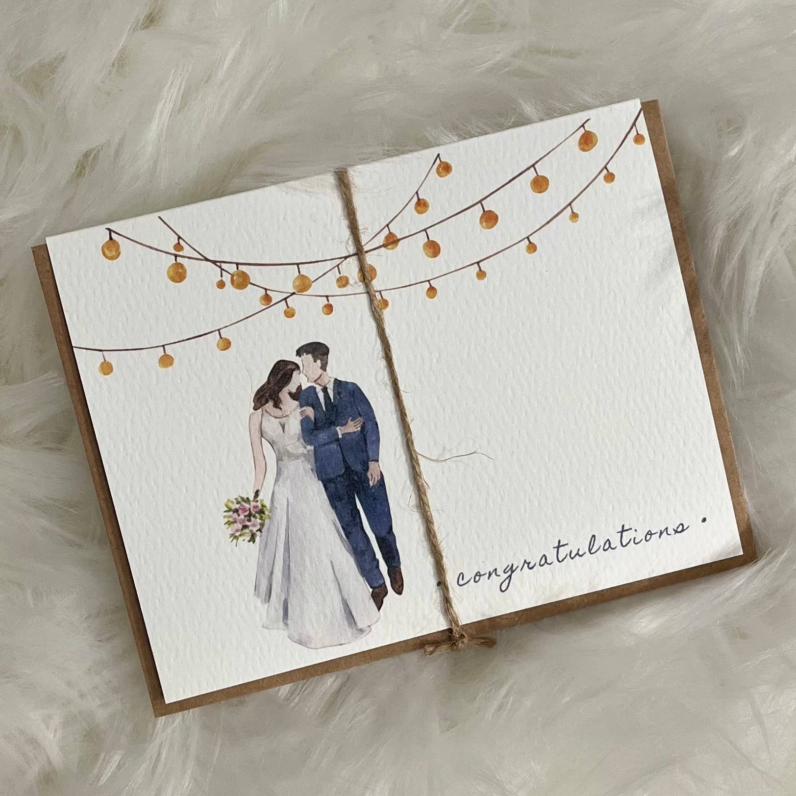 Paper Kuts - Wholesale Wedding Card - Congratulations on Wedding Card, Includes Kraft Envelope2