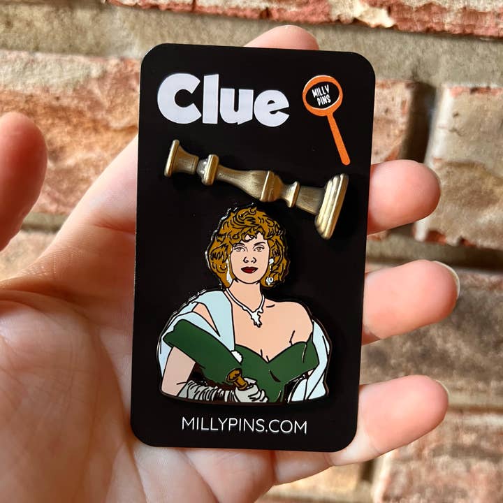 Cult Classic “Clue” Horror Movie Pin Set - Miss Scarlet for wholesale by Millypins