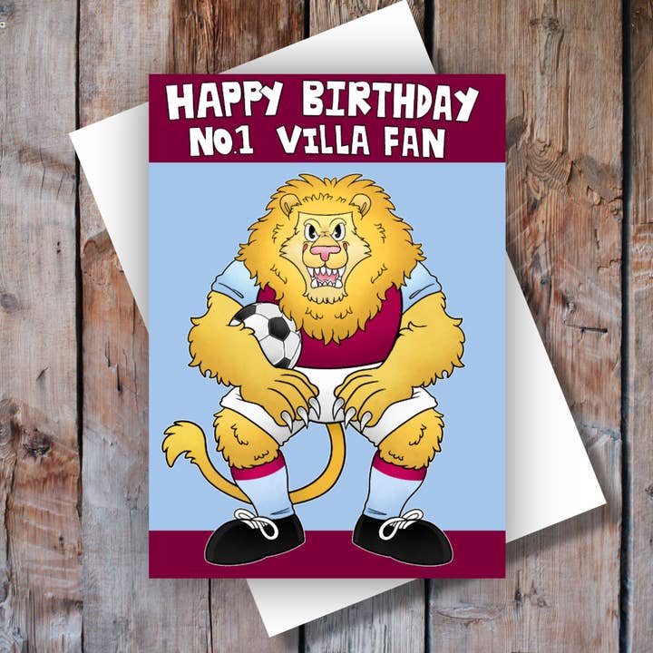 Carte d'anniversaire Villa Fan n°1 pour la vente par Black Country Cards